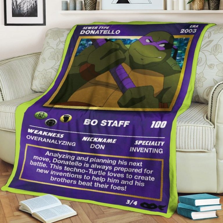 Movie TMNT Donatello Card Custom Soft Blanket