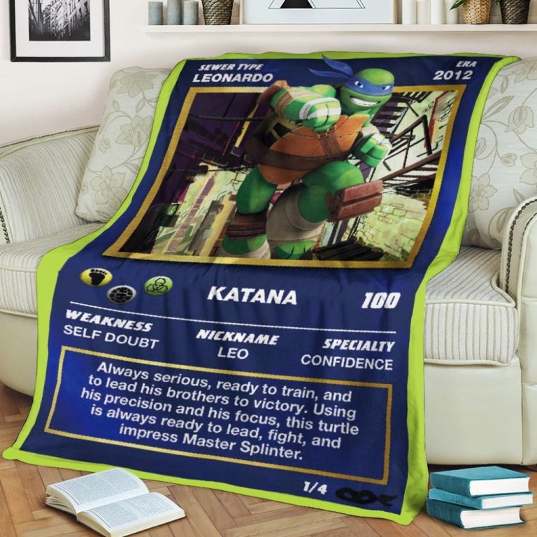 Movie TMNT Leonardo Card Custom Soft Blanket