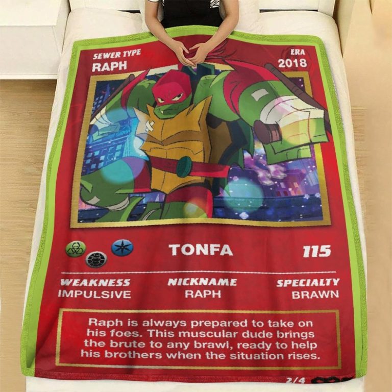Movie TMNT Raphael Card Custom Soft Blanket