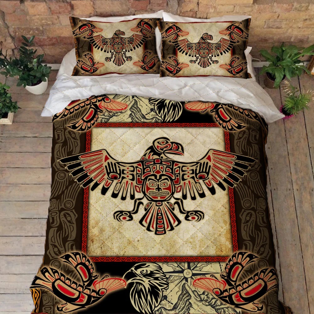 Native Haida Eagle Quilt Bedding Set – Saleoff 051121