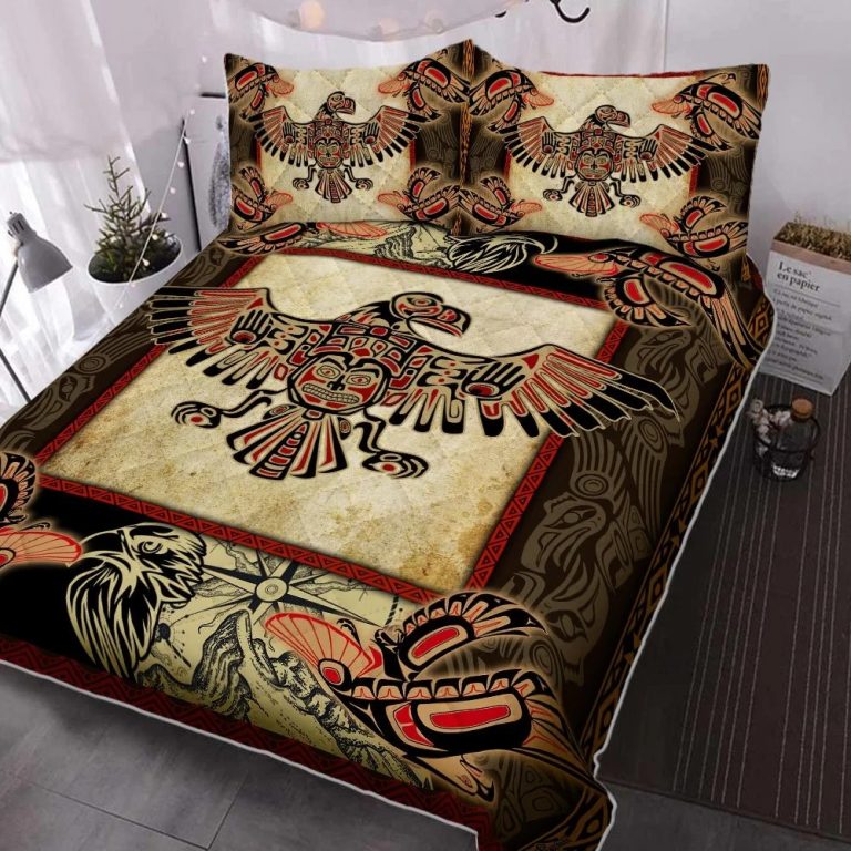 Native Haida Eagle Quilt Bedding Set