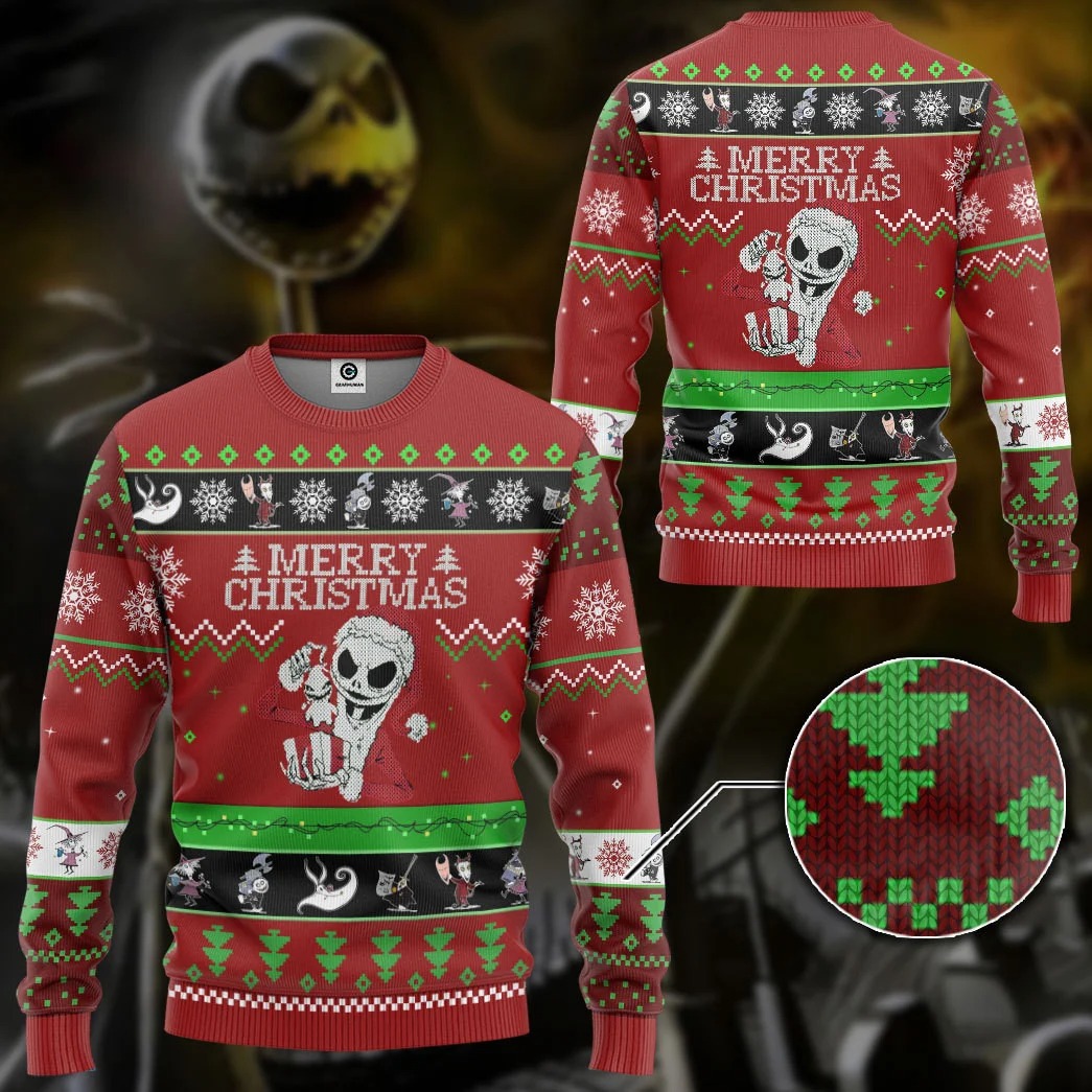 Nightmare before christmas Jack Skellington ugly sweater – Saleoff 221121