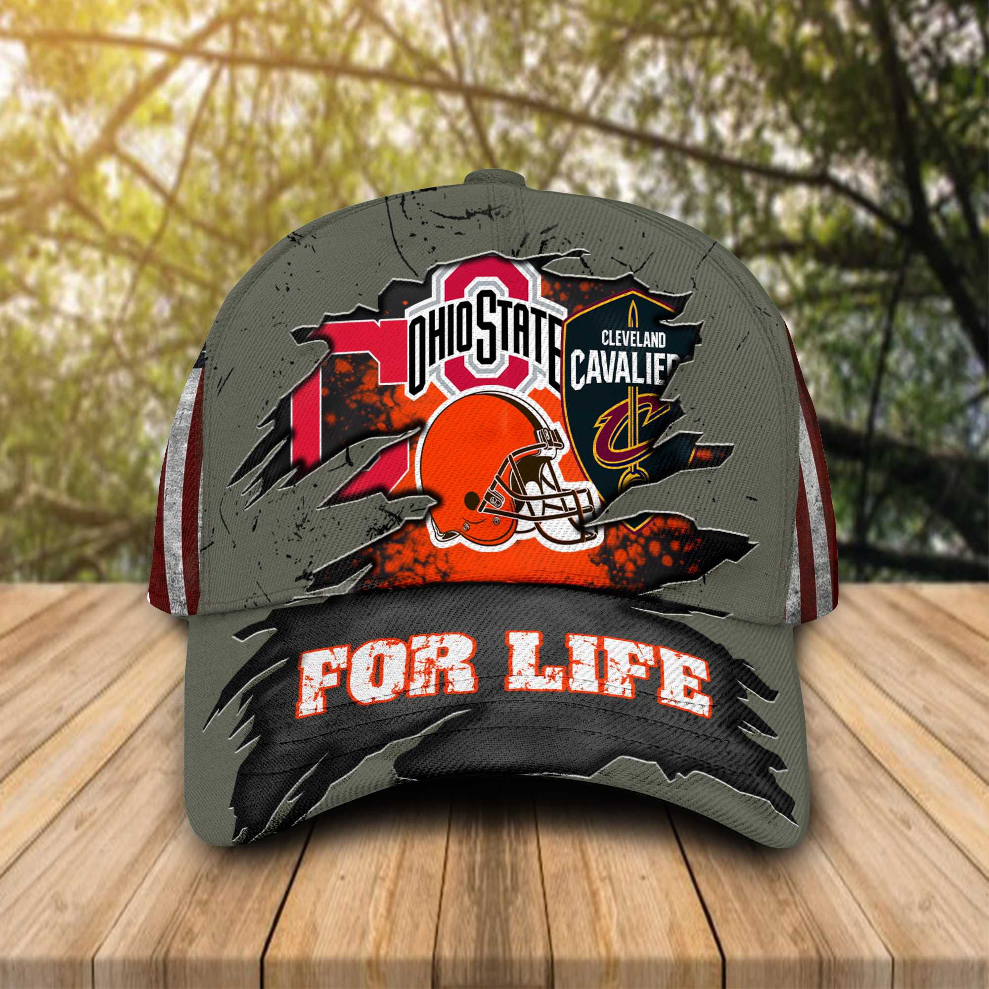 Ohio State Buckeyes Cleveland Cavaliers Cleveland Indians Cleveland Browns For Life Cap