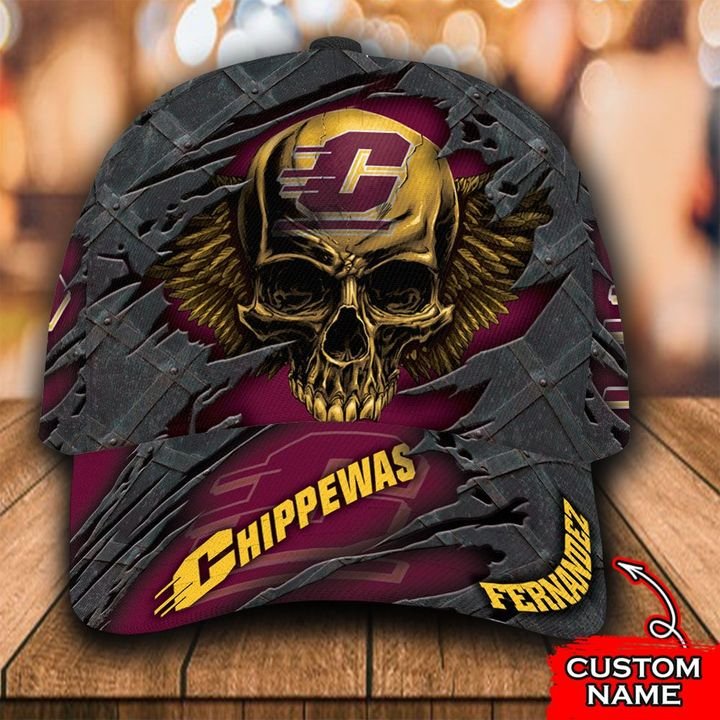 Personalized Central Michigan Chippewas 3d Skull Cap Hat