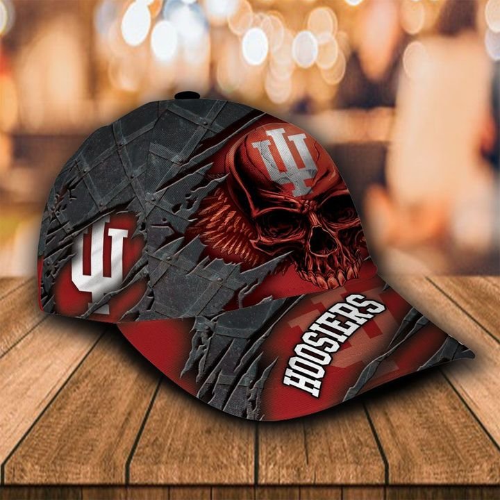 Personalized Indiana Hoosiers 3d Skull Cap Hat 1