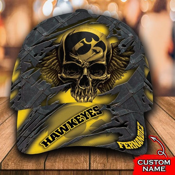 Personalized Iowa Hawkeyes 3d Skull Cap Hat