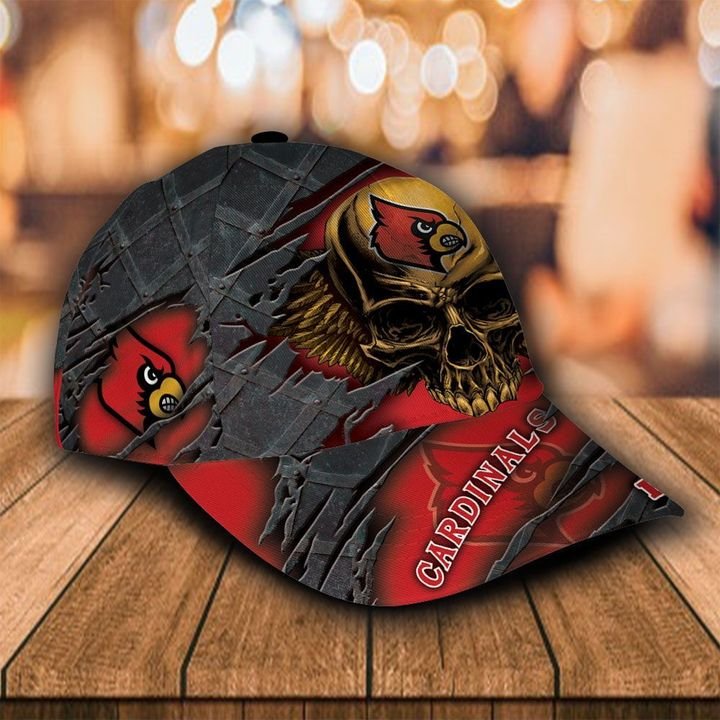 Personalized Louisville Cardinals 3d Skull Cap Hat 1