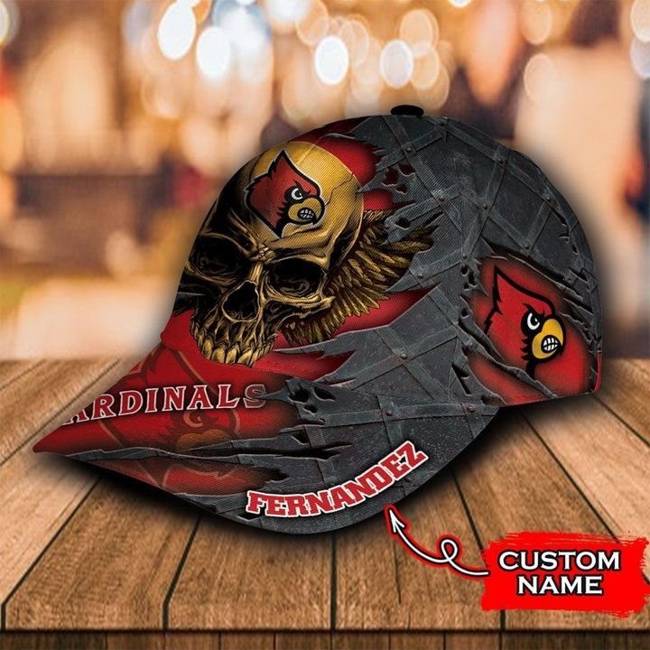 Personalized Louisville Cardinals 3d Skull Cap Hat 2