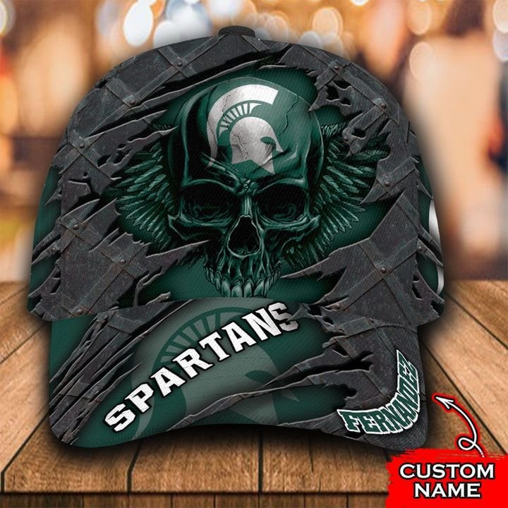 Personalized Michigan State Spartans 3d Skull Cap Hat