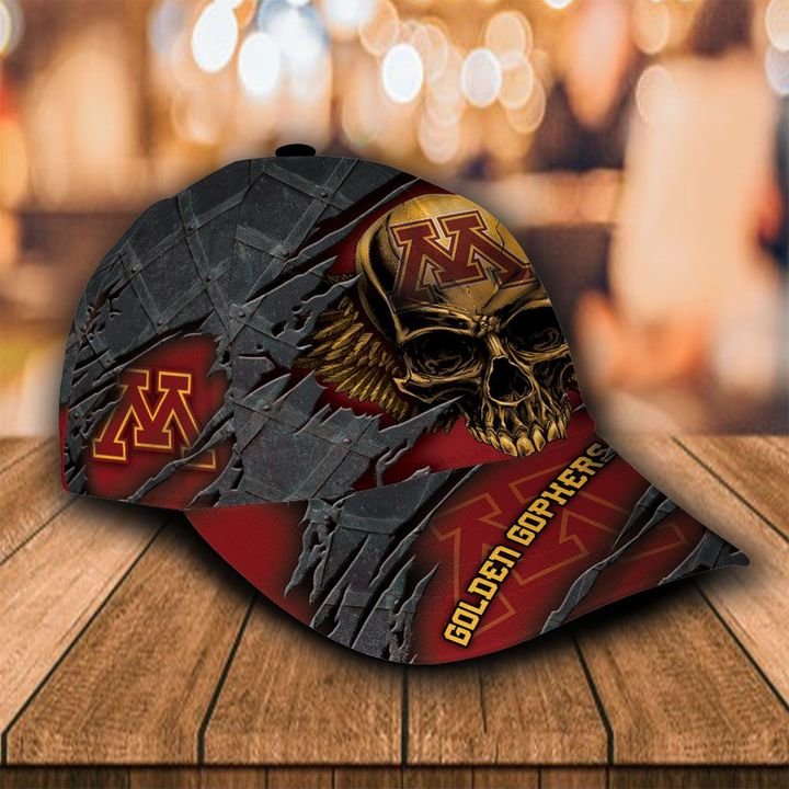Personalized Minnesota Golden Gophers 3d Skull Cap Hat 1