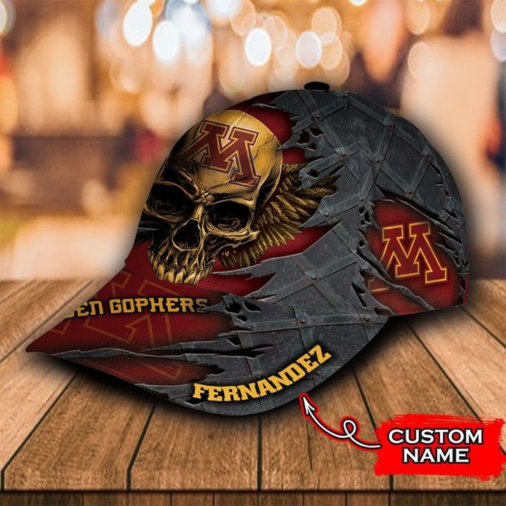Personalized Minnesota Golden Gophers 3d Skull Cap Hat 2