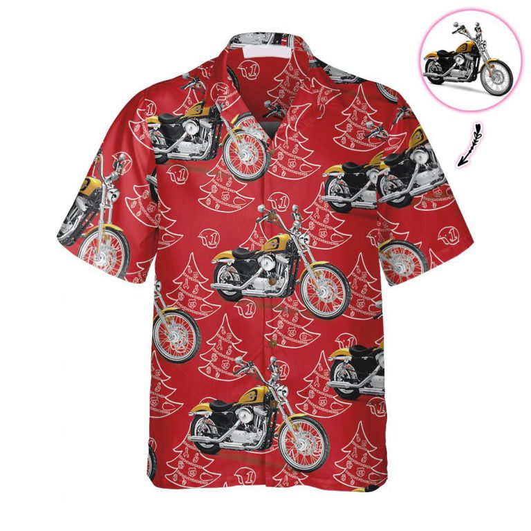 Personalized Motorcycle Christmas Custom Hawaiian Shirt