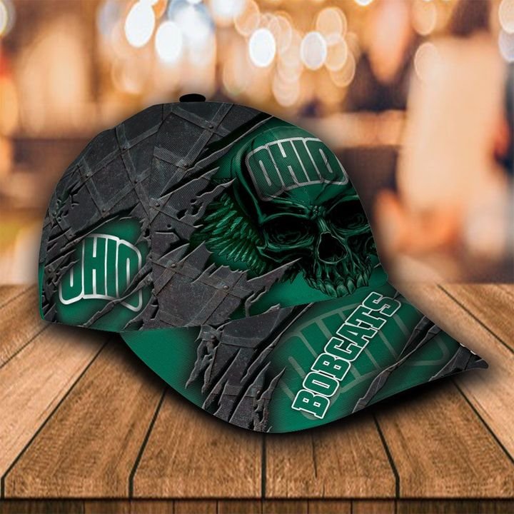 Personalized Ohio Bobcats 3d Skull Cap Hat 1