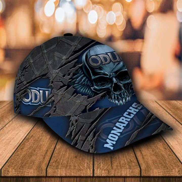 Personalized Old Dominion Monarchs 3d Skull Cap Hat 1