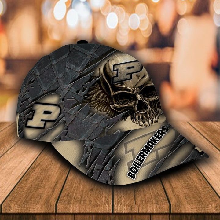 Personalized Purdue Boilermakers 3d Skull Cap Hat 1