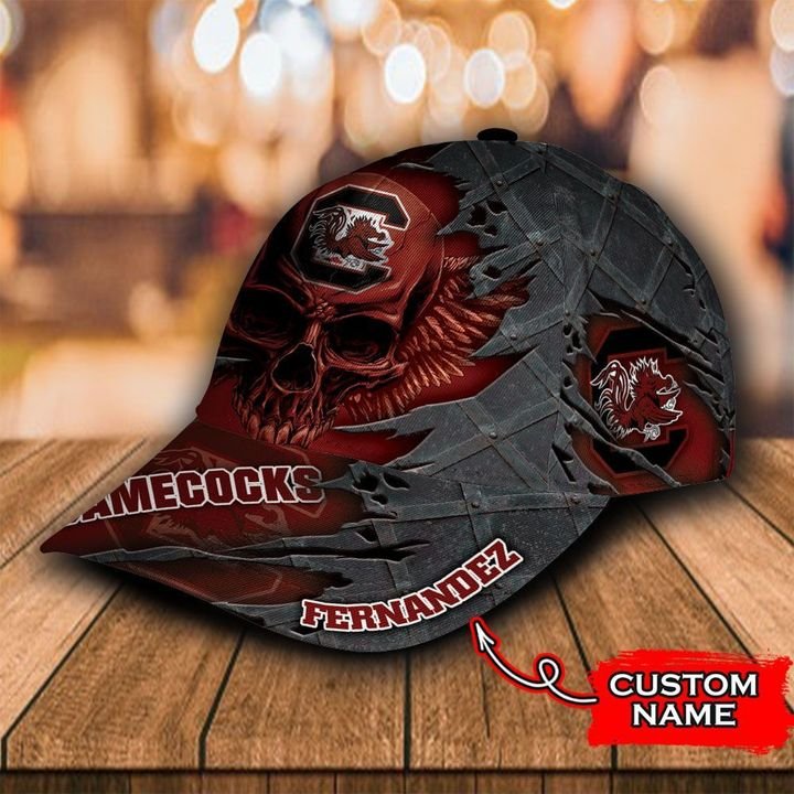 Personalized South Carolina Gamecocks 3d Skull Cap Hat 2