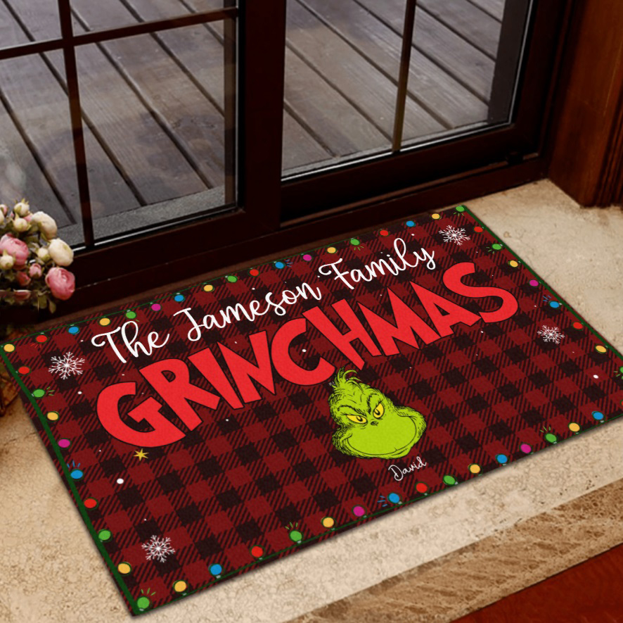 Personalized The Family Grinchmas Doormat – Saleoff 101121