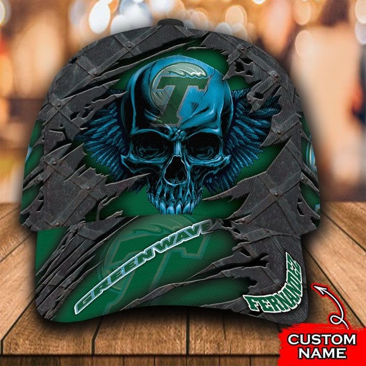 Personalized Tulane Green Wave 3d Skull Cap Hat – Hothot 021121