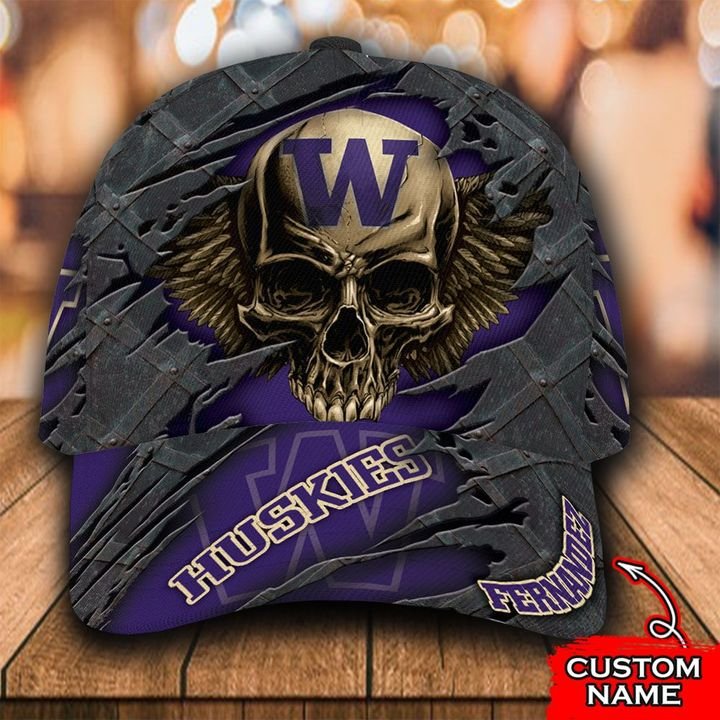 Personalized Washington Huskies 3d Skull Cap Hat – Hothot 021121