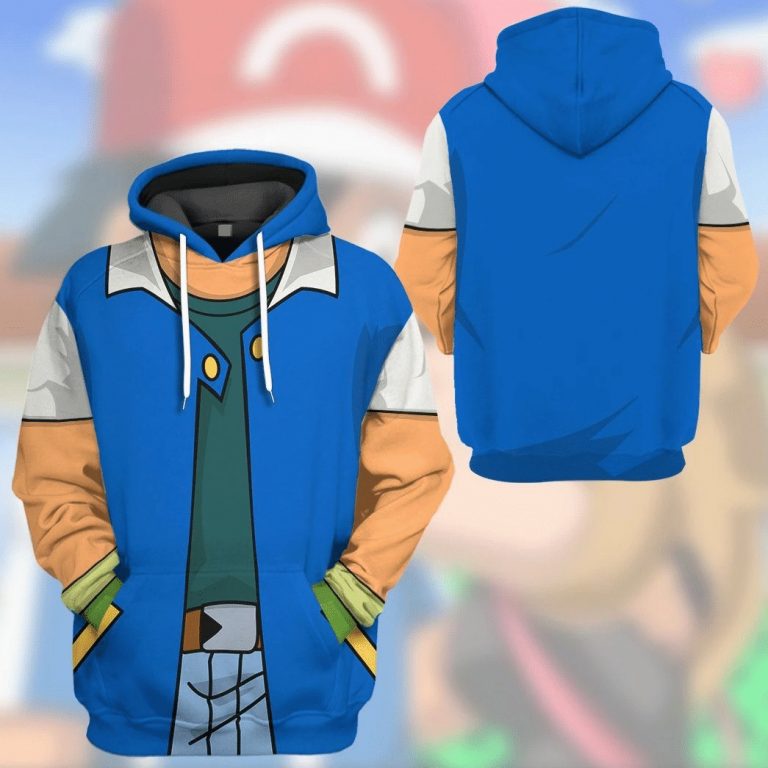 Pokemon Ash Ketchum 3d hoodie and t-shirt