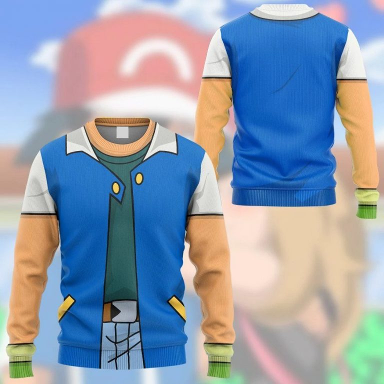 Pokemon Ash Ketchum 3d long sleeve tee