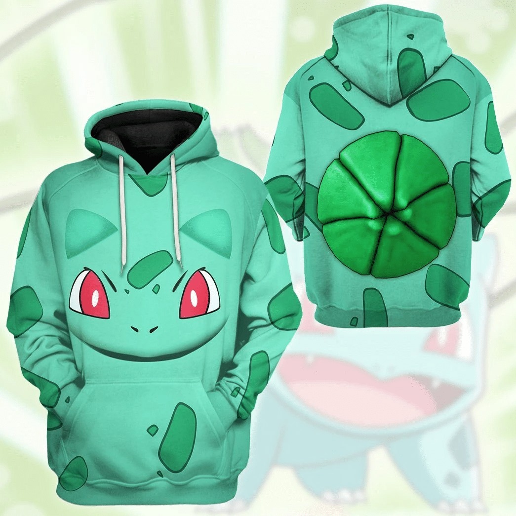 Pokemon Bulbasaur 3d hoodie and t-shirt