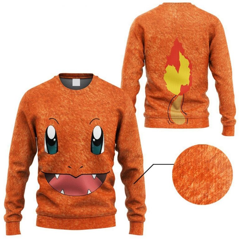 Pokemon Charmander 3d long sleeve tee