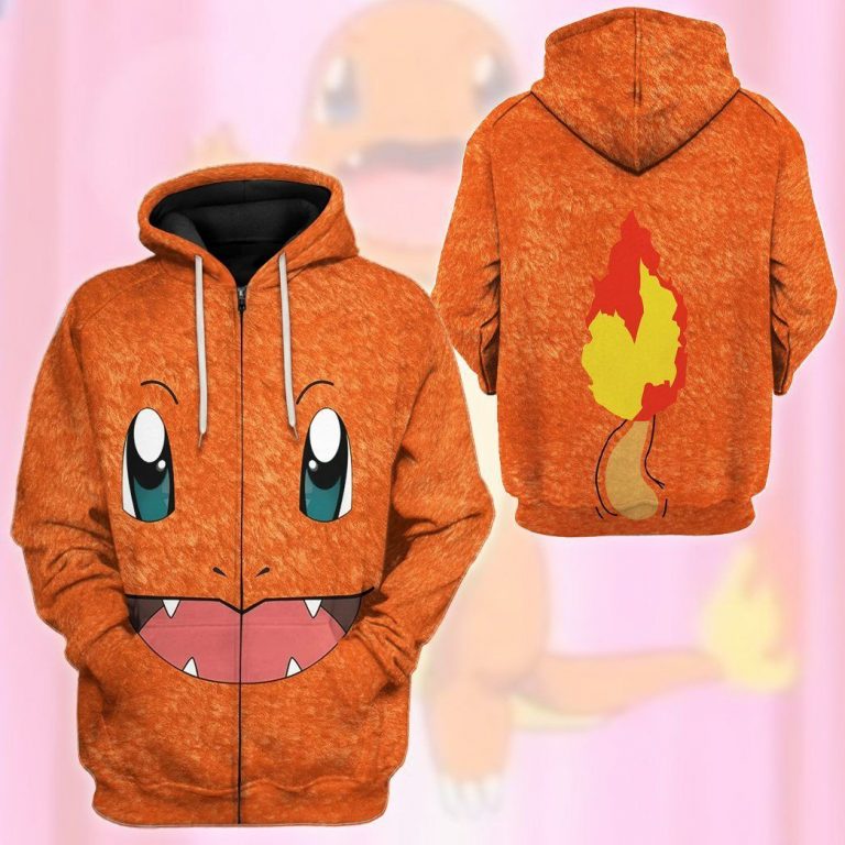 Pokemon Charmander 3d zip hoodie