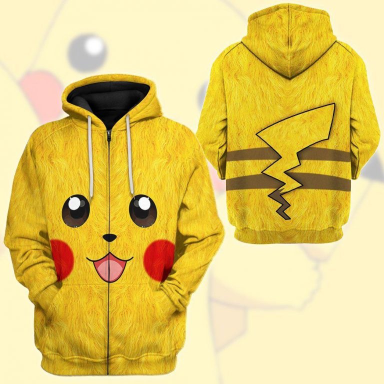 Pokemon Pikachu 3d zip hoodie