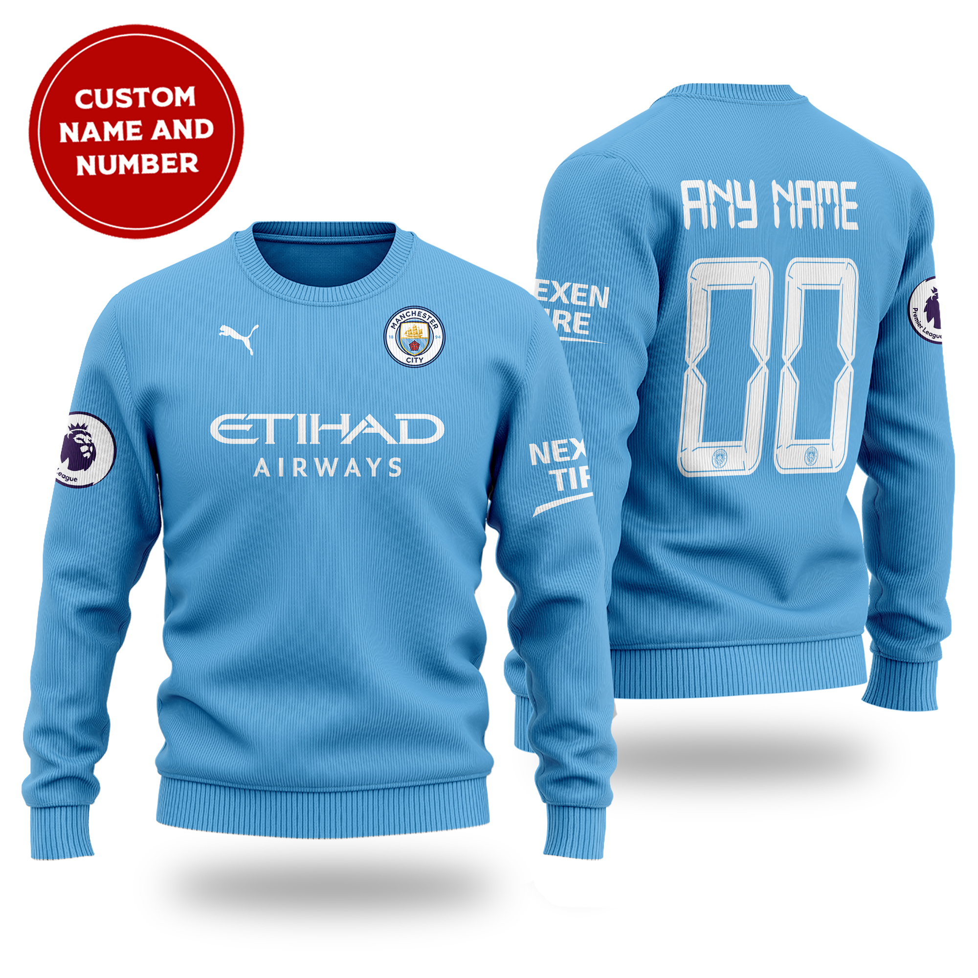 [ Amazing ] Primier League Manchester City FC cutom name and number sweater – Saleoff 261121