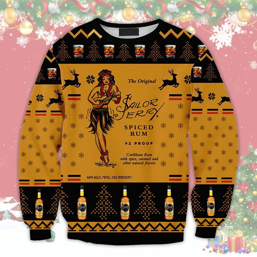 Sailor Jerry 3D Printed Sweater – Saleoff 141121