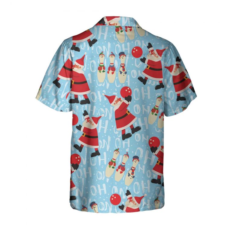 Santa With Bowling Ball Christmas Hawaiian Shirt