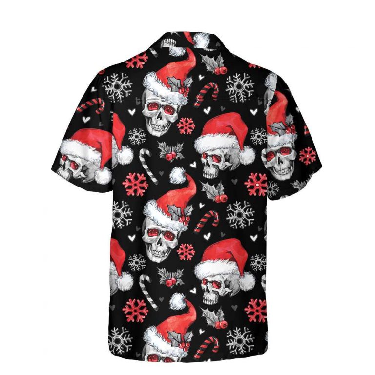 Skulls With Candy Canes Christmas Hawaiian Shirt