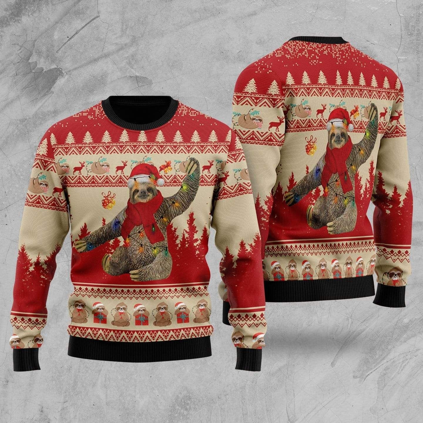 Sloth red ugly christmas sweater – Saleoff 191121