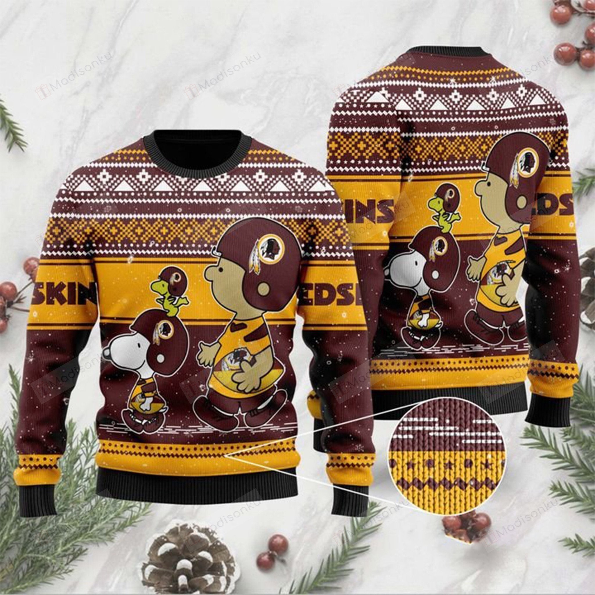 [ Amazing ] Snoopy and Charlie Washington Redskins ugly christmas sweater – Saleoff 301121