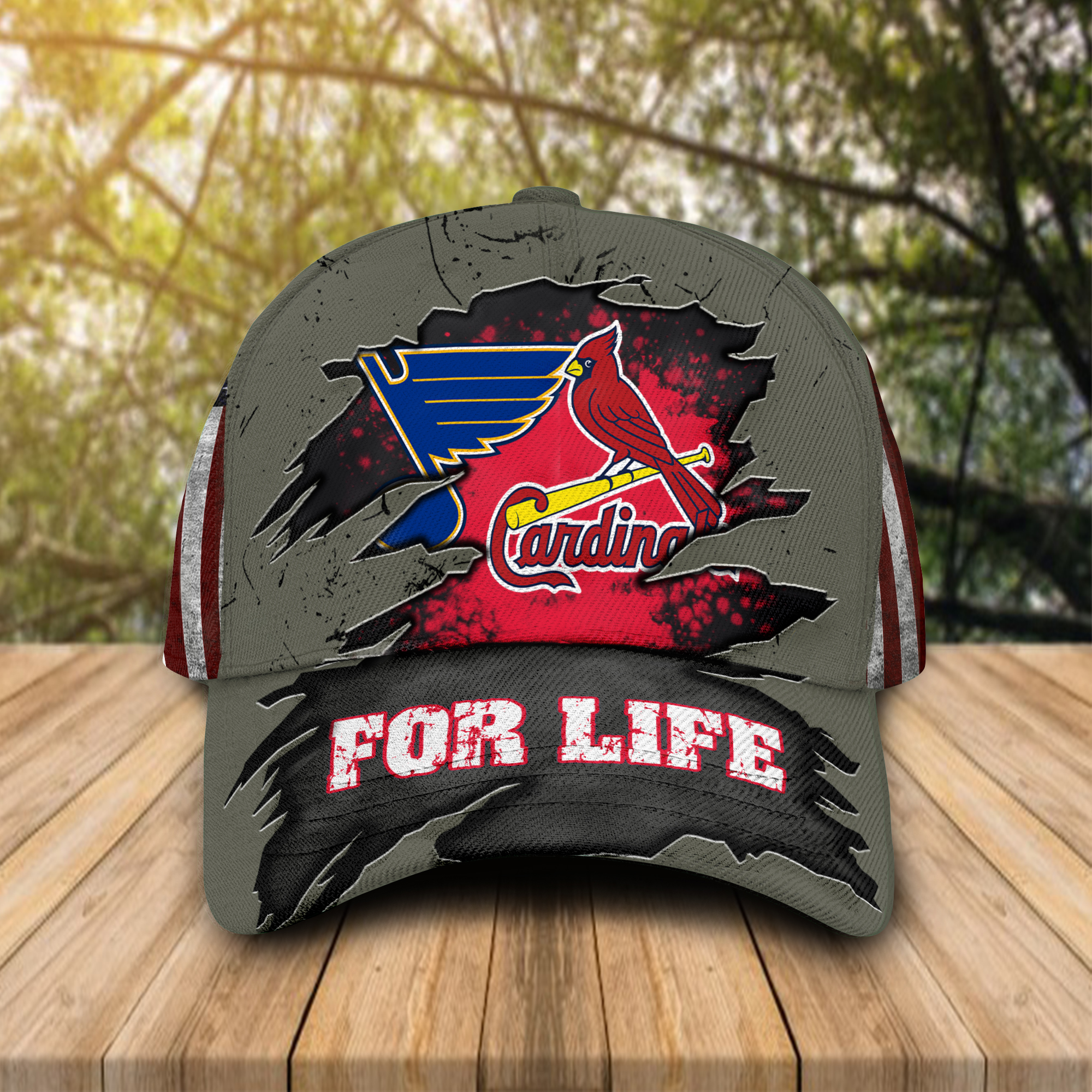 St. Louis Cardinals St. Louis Blues For Life Cap