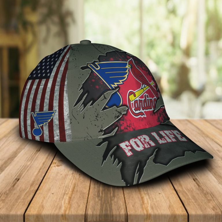 St. Louis Cardinals St. Louis Blues For Life Cap