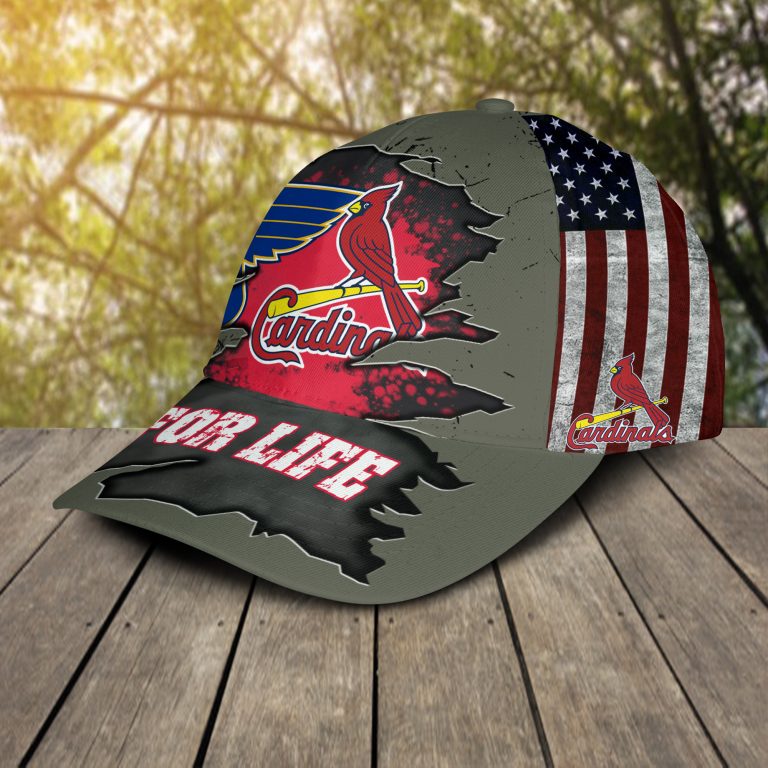 St. Louis Cardinals St. Louis Blues For Life Cap