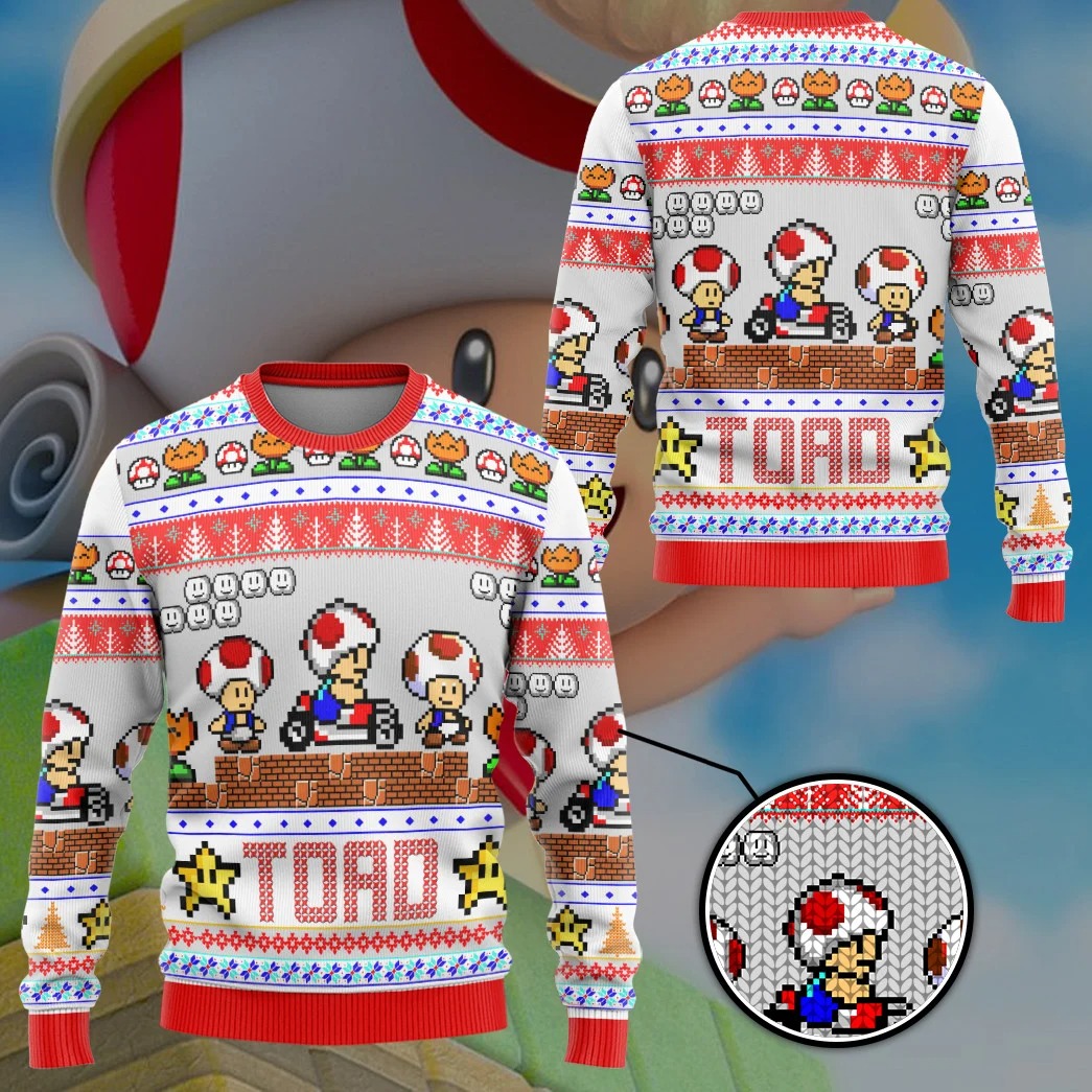Super Mario Toad ugly sweater – Saleoff 231121