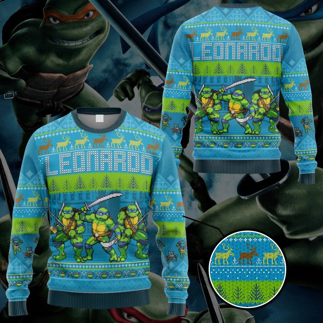 TMNT Leonardo ugly christmas sweater – Saleoff 221121