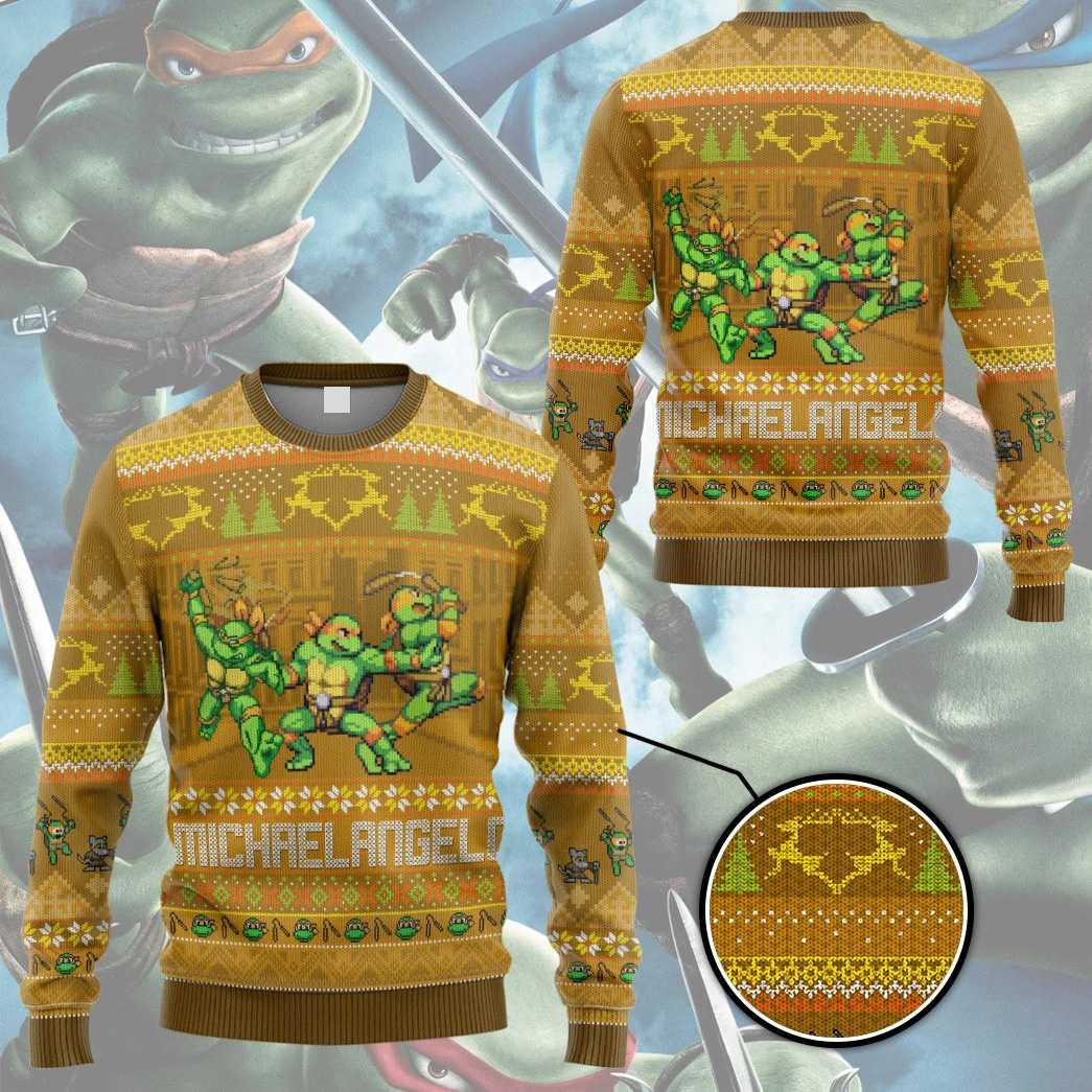 TMNT Michelangelo ugly christmas sweater – Saleoff 221121