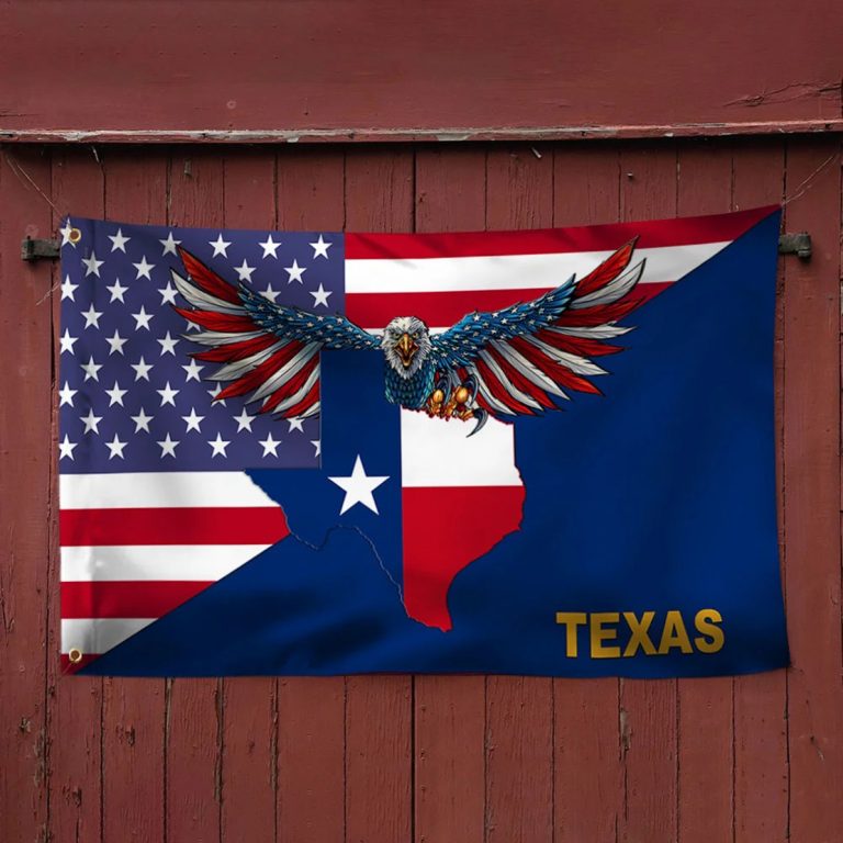 Texas Flag Texas American Eagle Grommet Flag