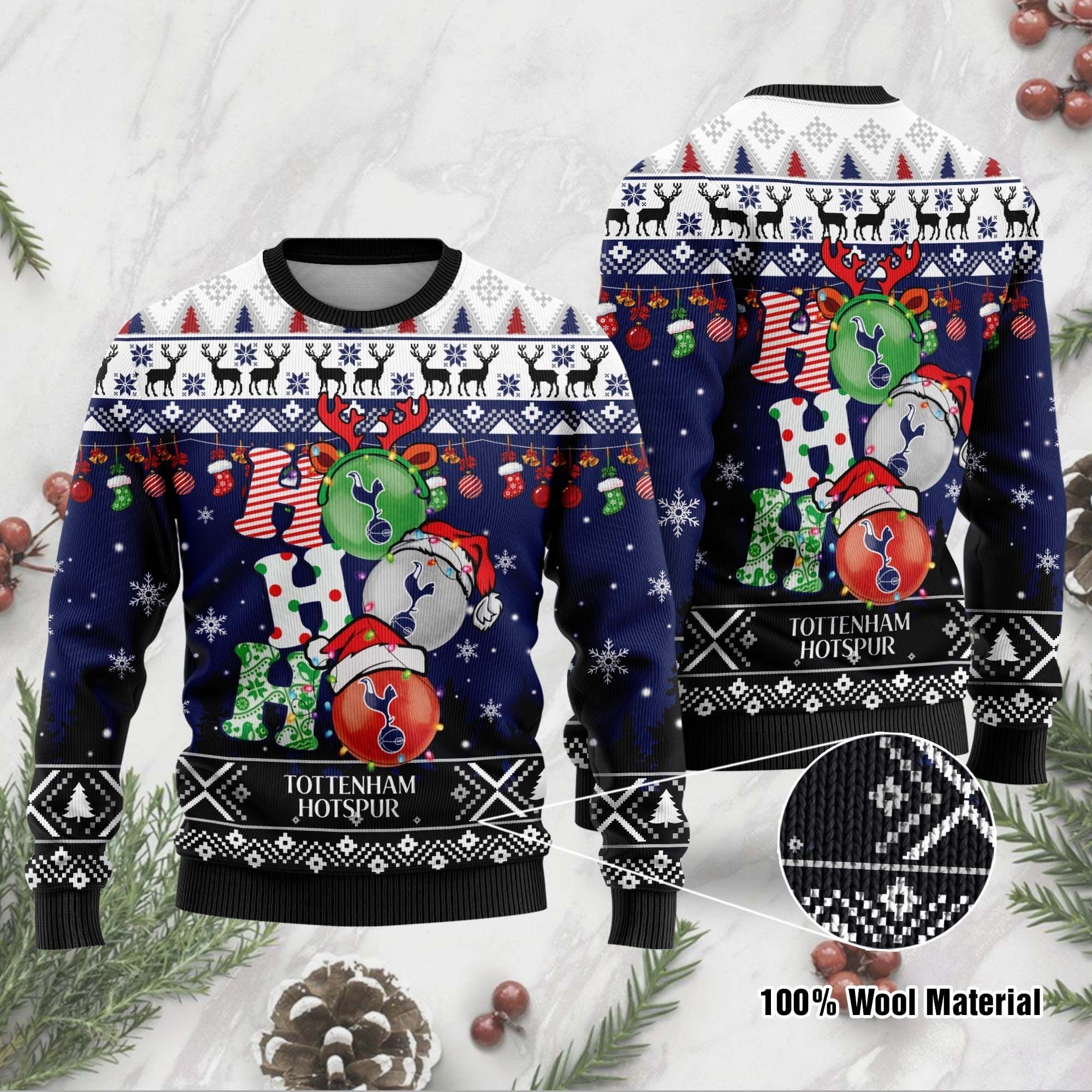 [ Amazing ] Tottenham Hotspur FC Ho Ho Ho ugly christmas sweater – Saleoff 271121