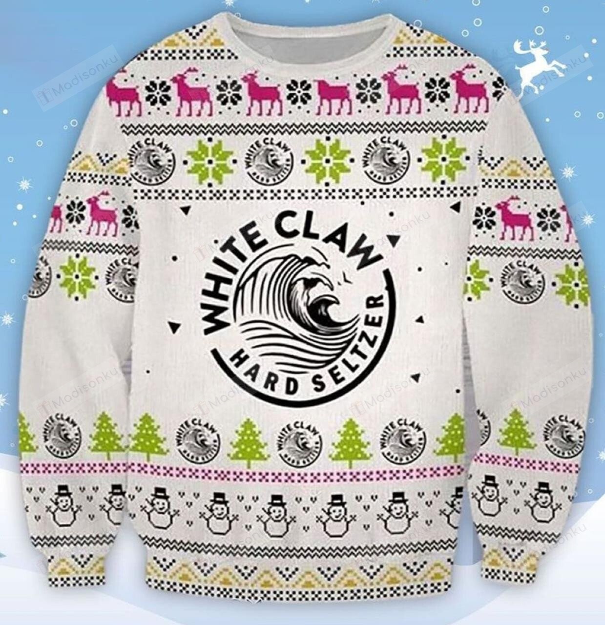 White Claws Hard Seltzer ugly christmas sweater