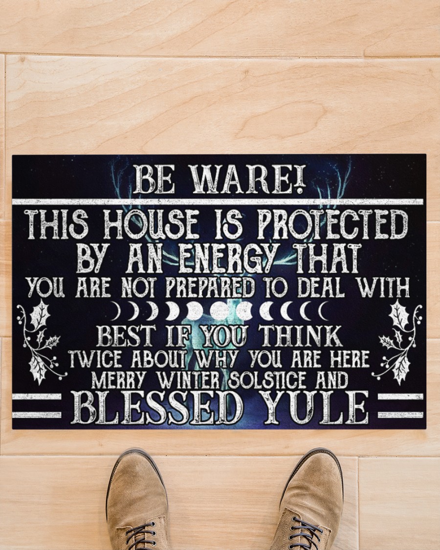 Witch Be ware This house is protected Blessed yule doormat – Saleoff 261121