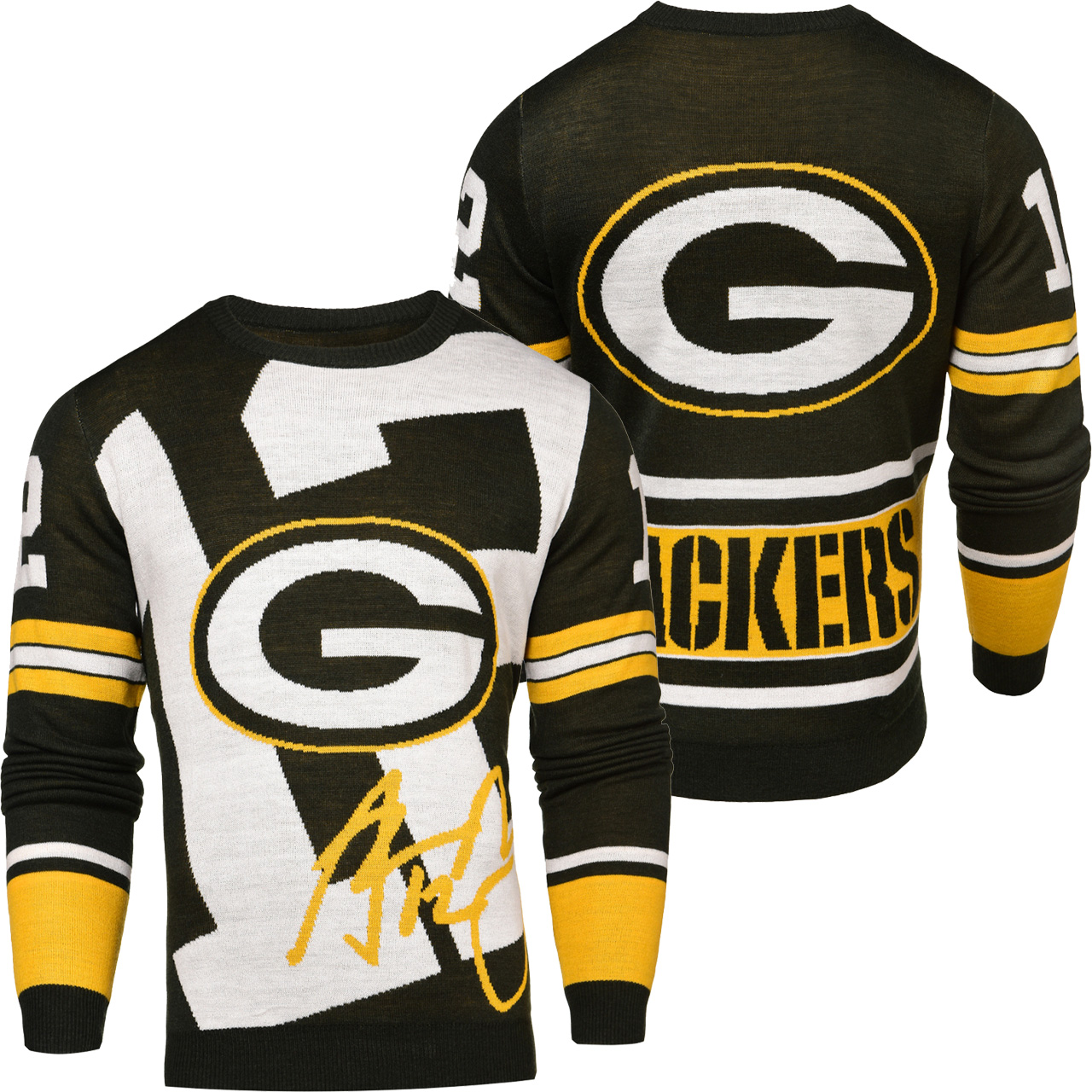 [ AWESOME ] Aaron Rodgers #12 Green Bay Packers NFL Loud Player Sweater – Saleoff 081221
