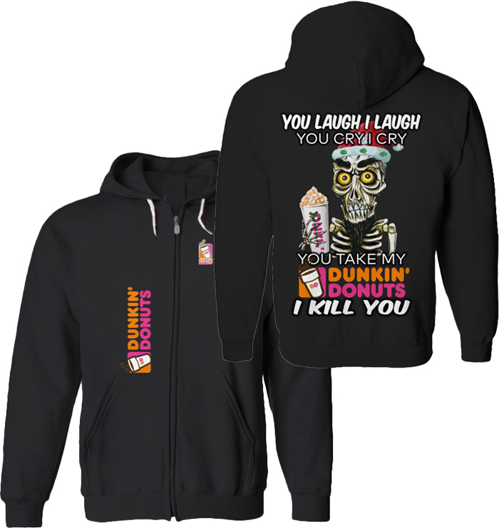 Achmed Jeff Dunham You take my Dunkin' Donuts I kill you 3d zip hoodie