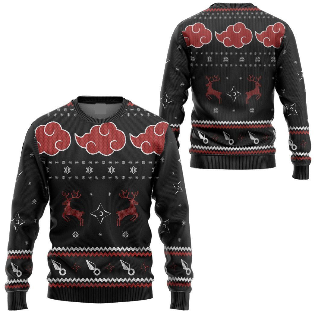 [ COOL ] Akatsuki Reindeer ugly christmas sweater – Saleoff 091221
