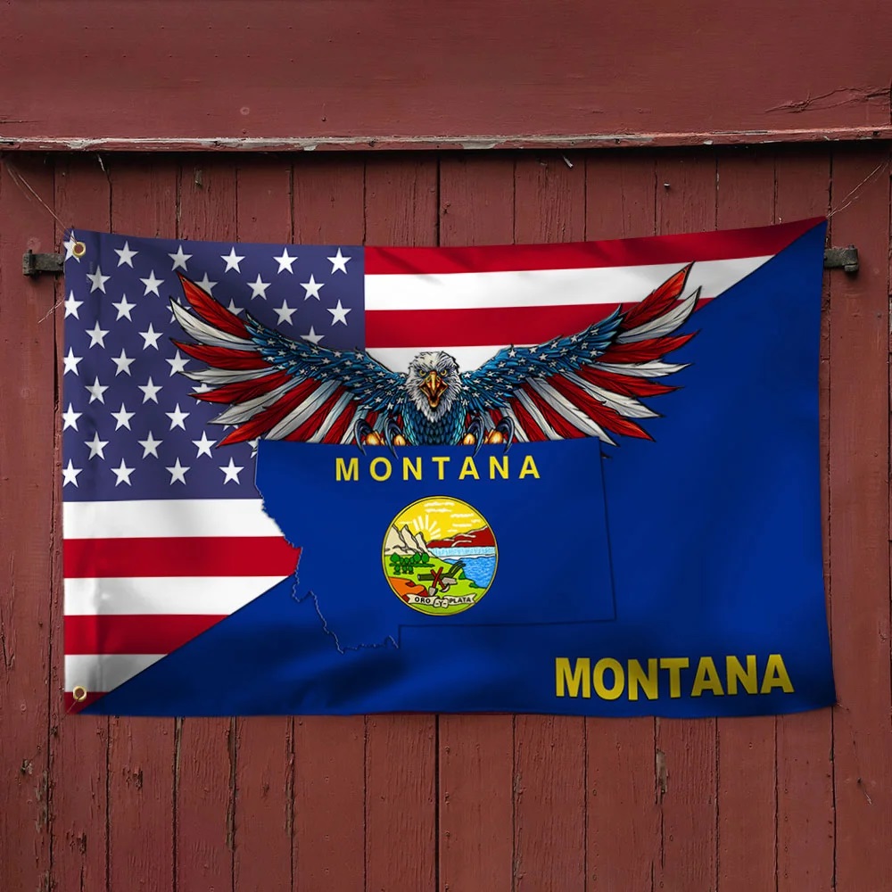 American Eagle Montana Flag