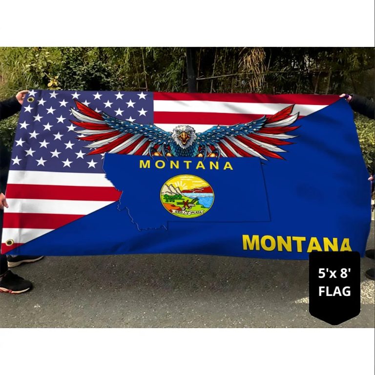American Eagle Montana Flag